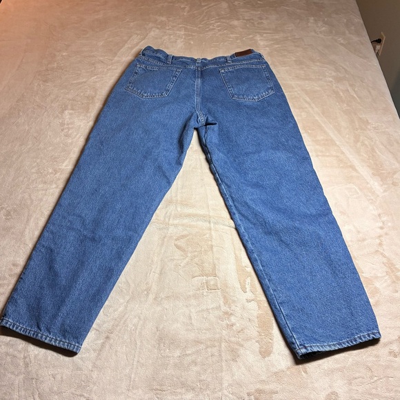 L.L.Bean Flannel Lined Relaxed Fit Jeans Outdoor Workwear Pants Men’s 38x32 - Picture 9 of 10